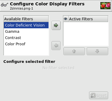 The Configure Color Display Filters dialog